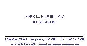 MHC MEDICAL BUSINESS CARD 31